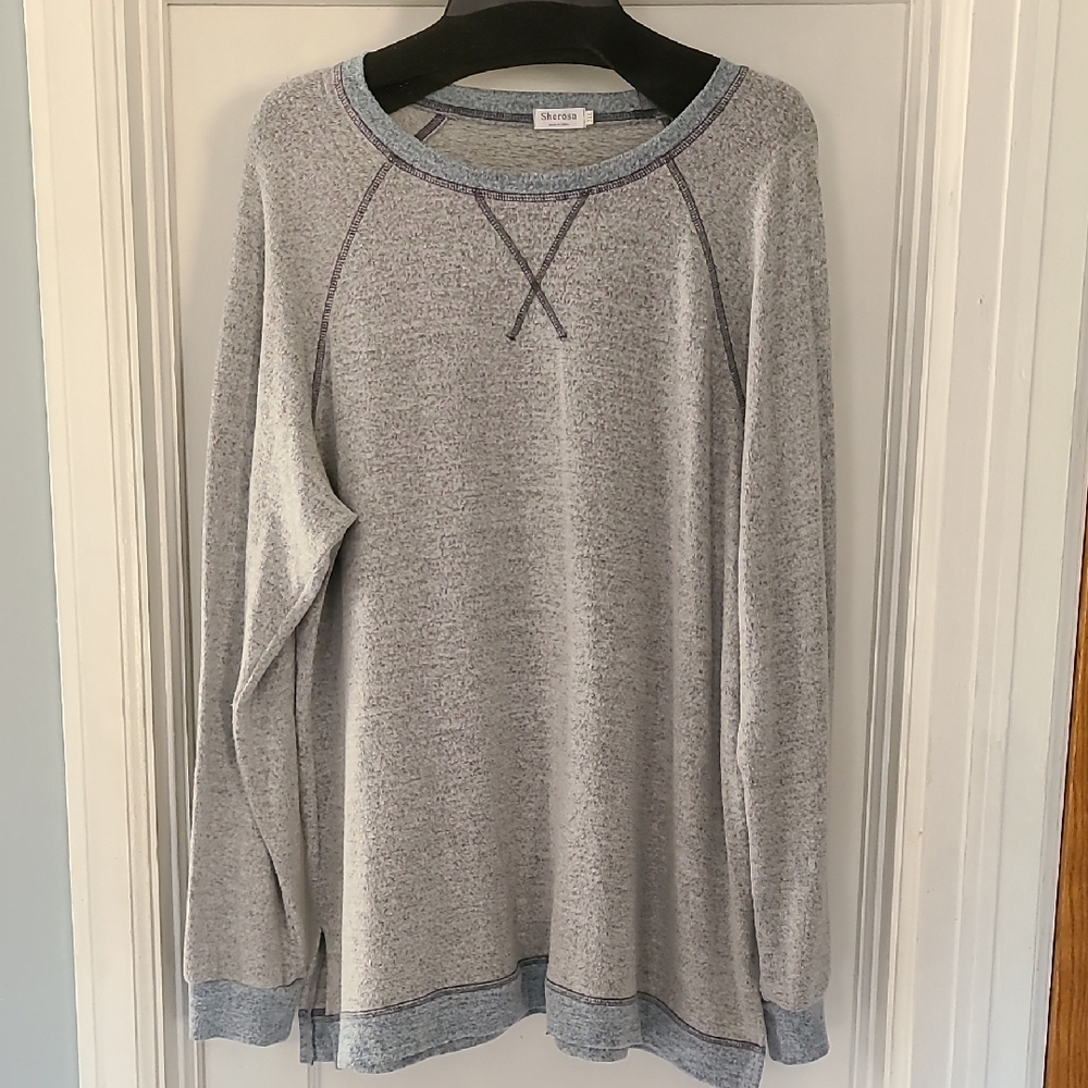 Gray Long Sleeve light weight SOFT casual sweater